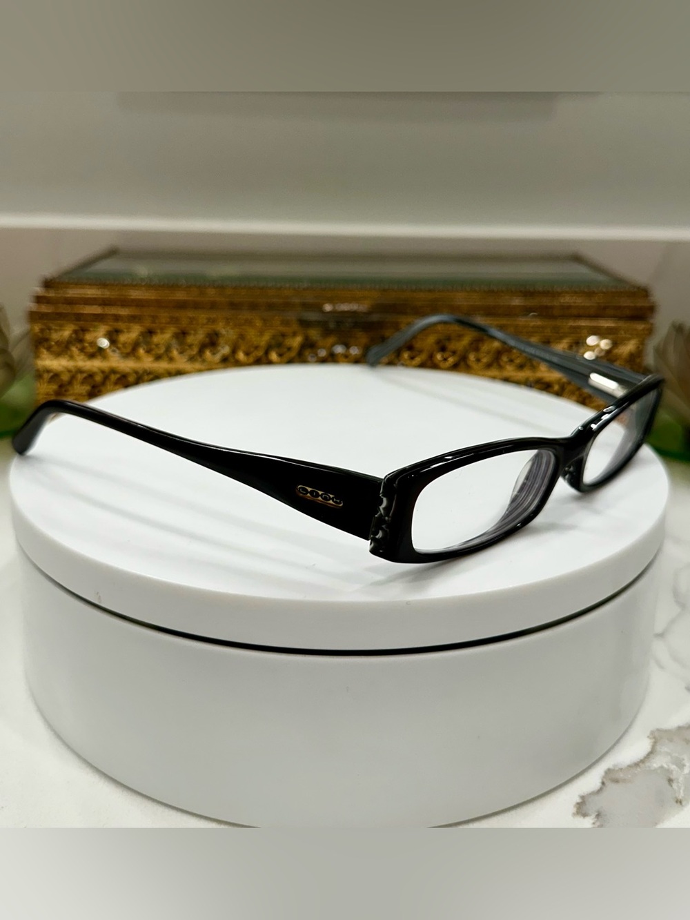 Link Occhiali Rx Eyeglass Frames Mod1173 C373 Black/White/Dark Red, EUC